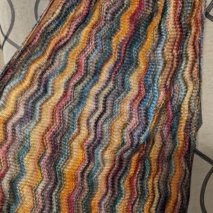 Fun shimmery long rainbow scarf
